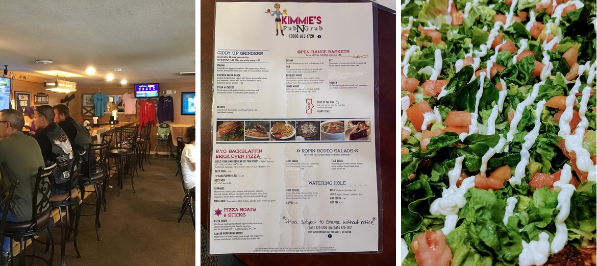 Kimmie's Pub N Grub Menu