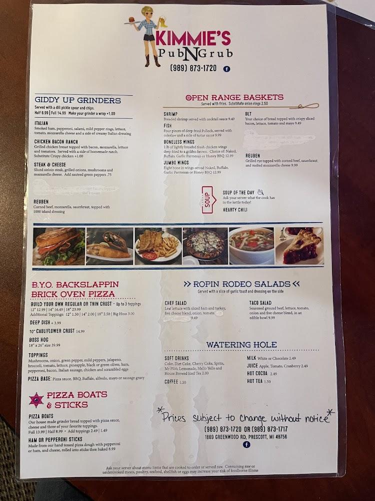 Kimmie's Pub N Grub Menu image 1